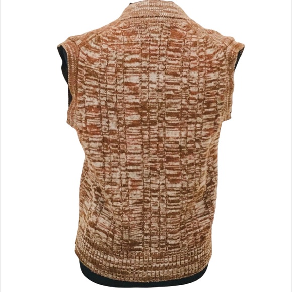 Silverman’s Knit Sweater Vest, Brown, Gray, Small - Picture 2 of 6